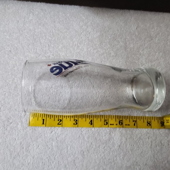 VTG LABATT BLUE PILSNER DRINKING GLASS 9" 20 OZ. GOLD RED CAN. MAPLE LEAF GUC - Picture 7 of 7